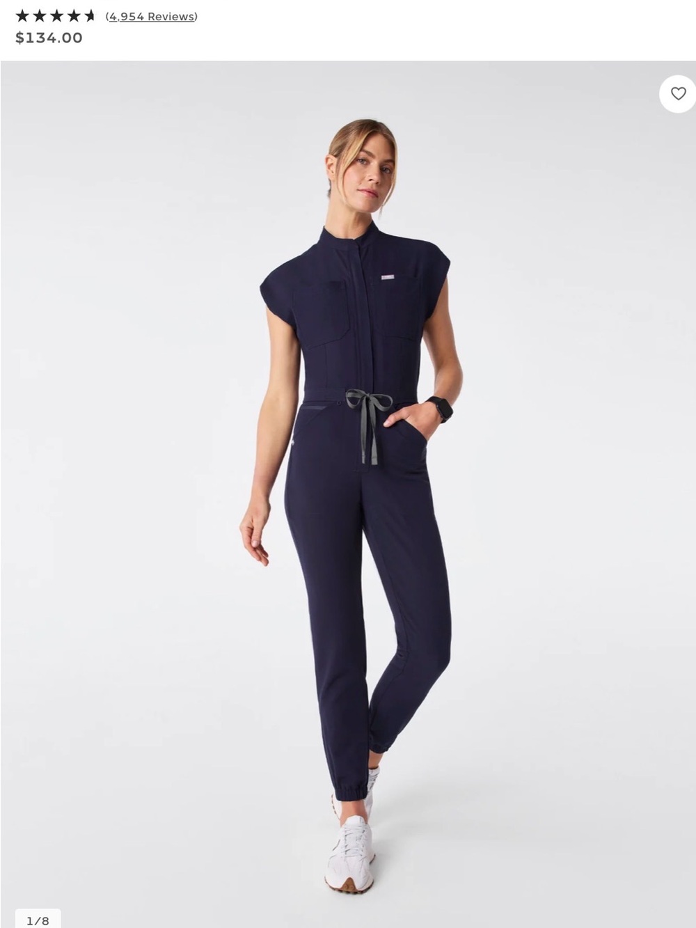 Figs Navy Rafaela Jogger ScrubJumpsuit